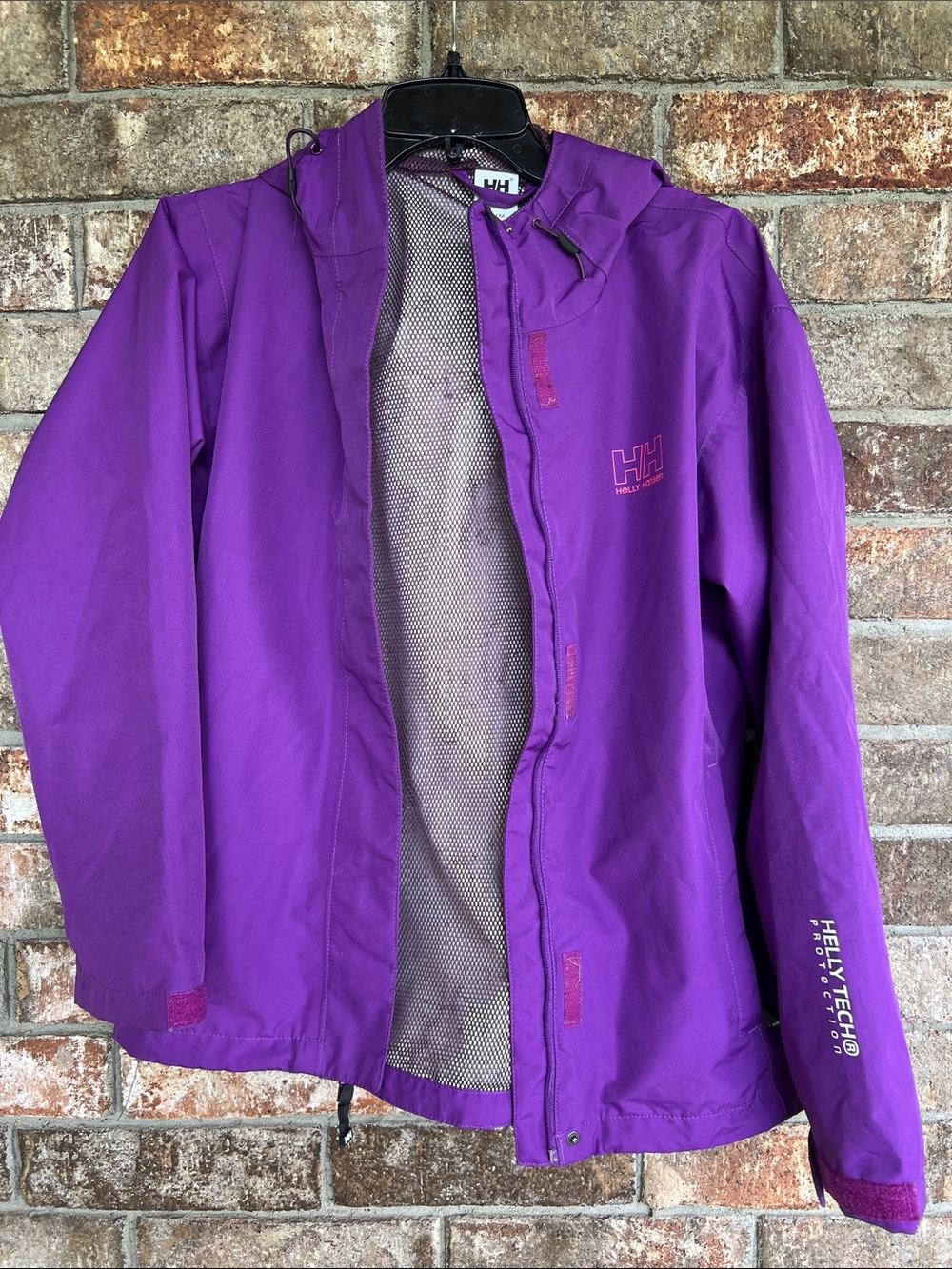 Helly Hansen Outdoor Purple Hooded Full Zip Rain Coat Jacket Women’s Size M - Picture 2 of 13